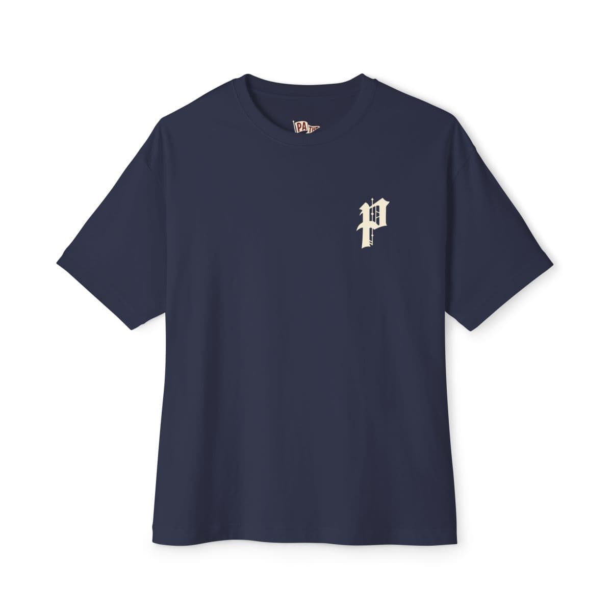 Unisex Oversized Boxy Tee in Navy, front