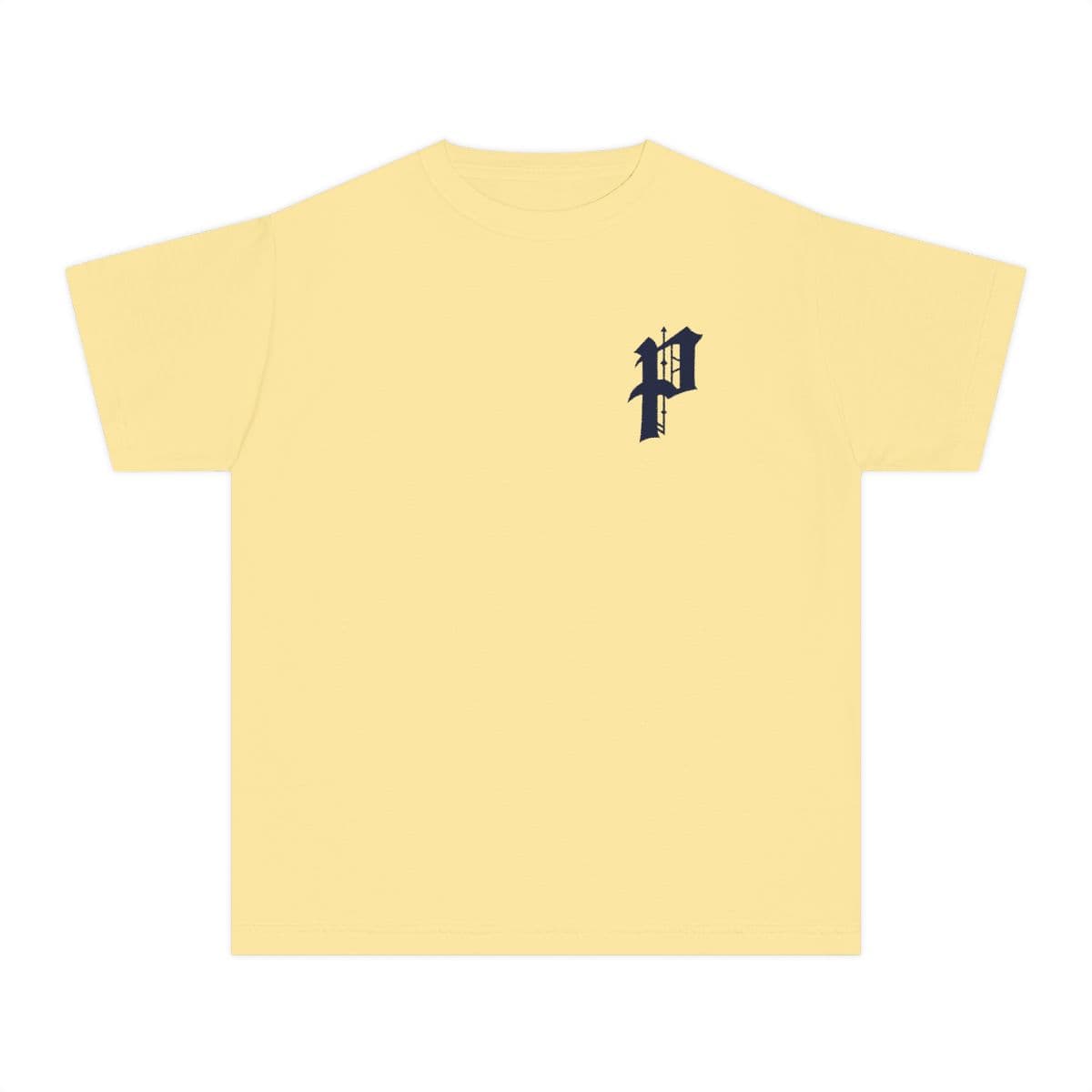 Youth Midweight Tee in Butter, front